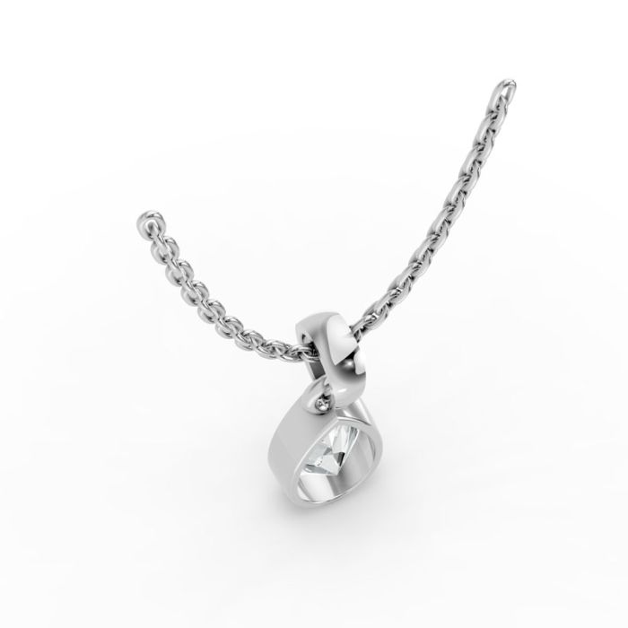 Bezel Set Solitaire Pendant