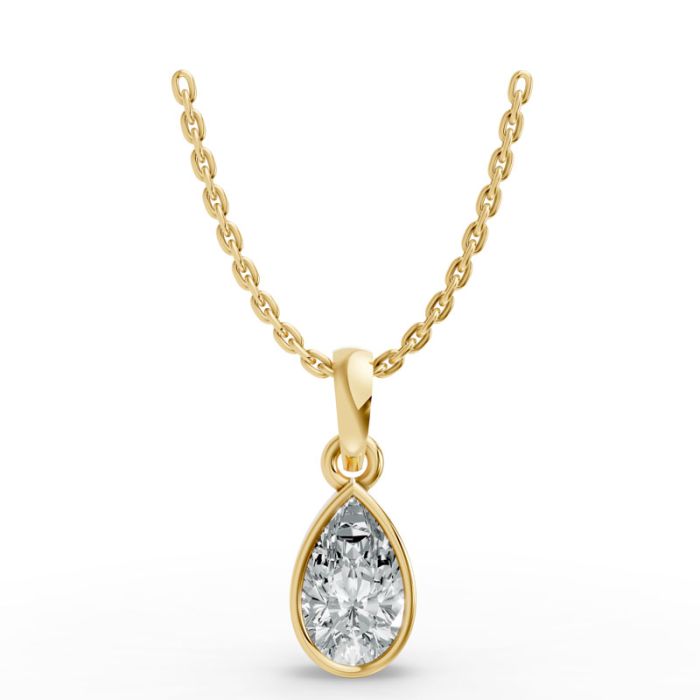 Bezel Set Solitaire Pendant
