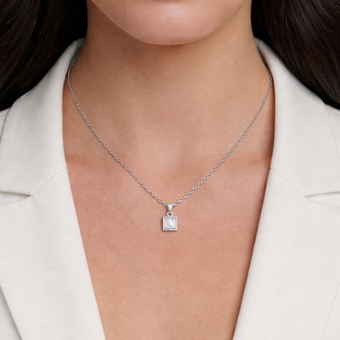 Bezel Set Solitaire Pendant