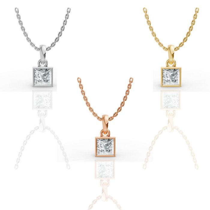 Bezel Set Solitaire Pendant