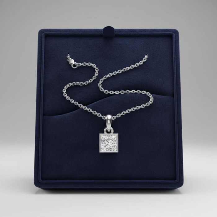 Bezel Set Solitaire Pendant