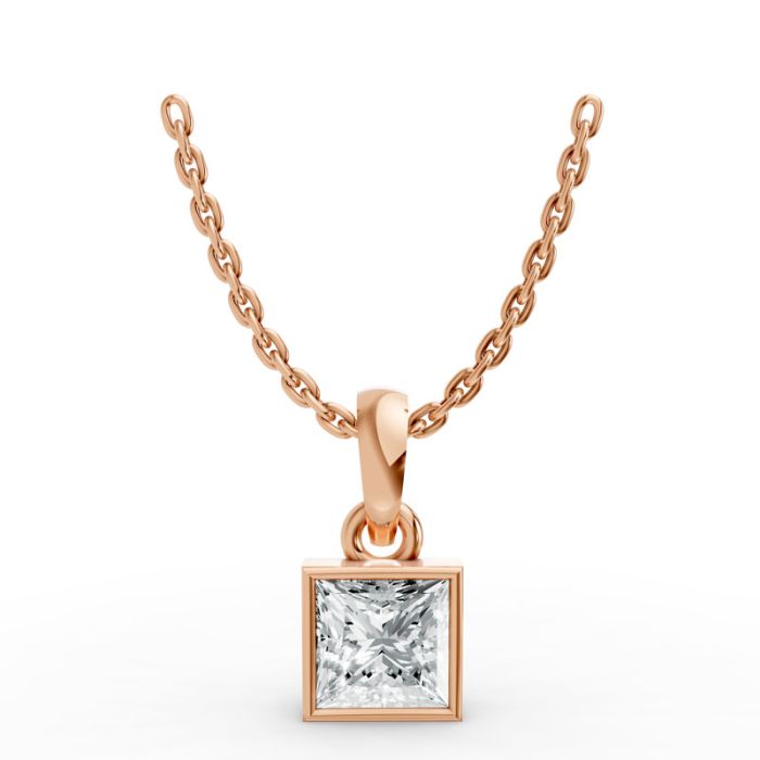 Bezel Set Solitaire Pendant