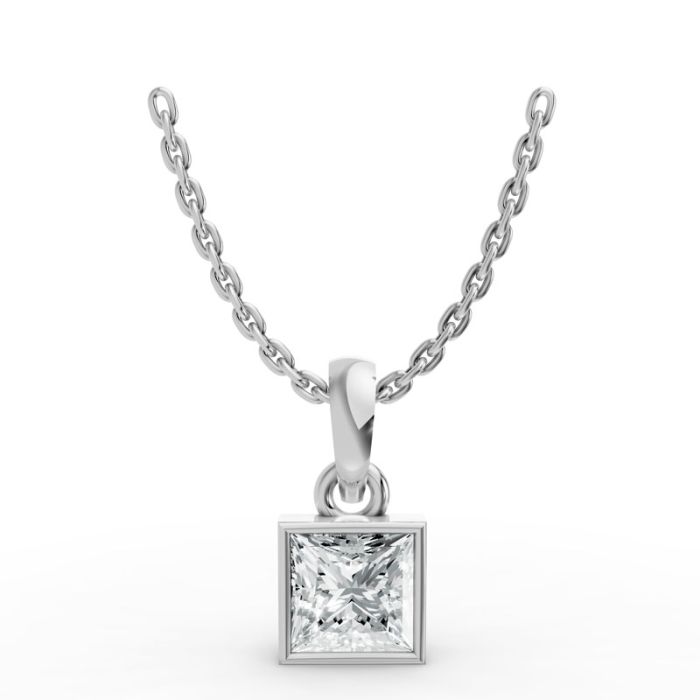Bezel Set Solitaire Pendant