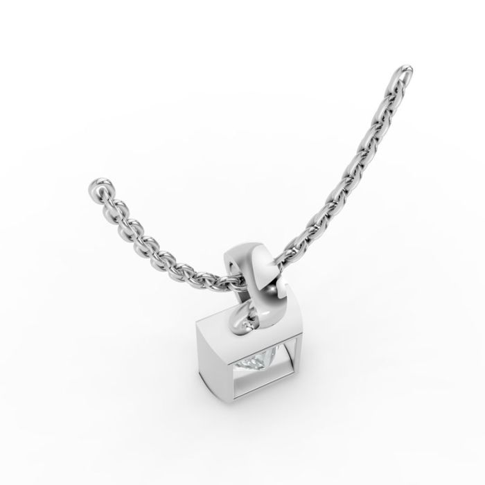 Bezel Set Solitaire Pendant