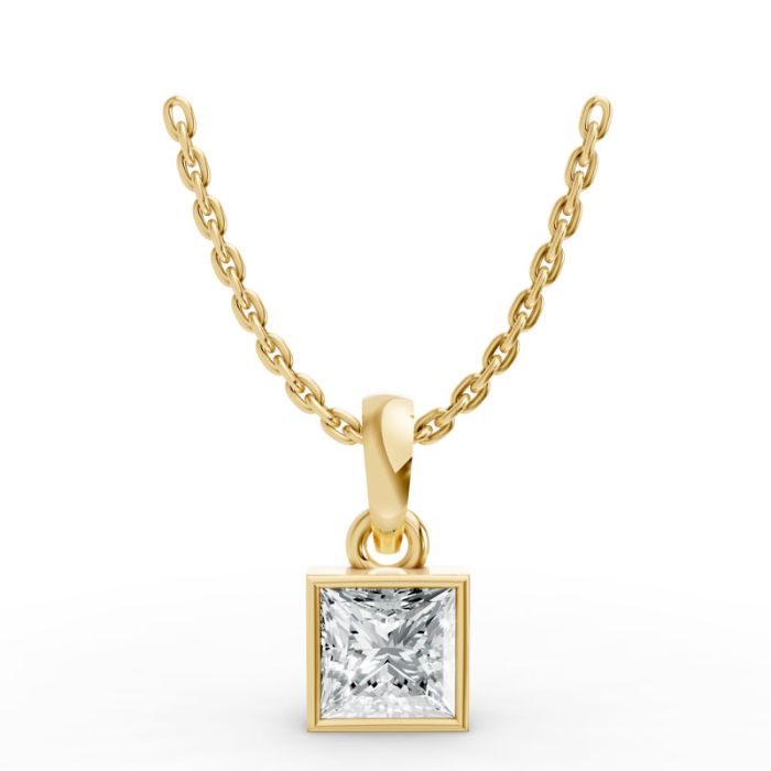 Bezel Set Solitaire Pendant
