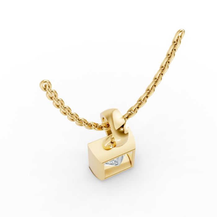 Bezel Set Solitaire Pendant