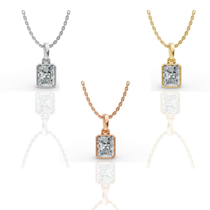 Bezel Set Solitaire Pendant