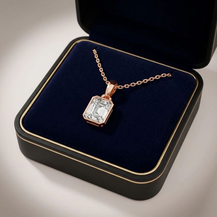 Bezel Set Solitaire Pendant