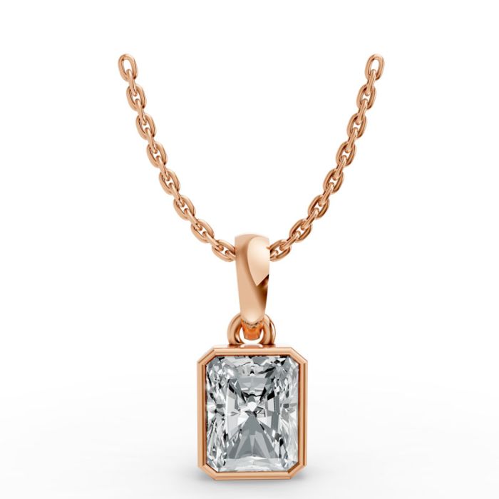 Bezel Set Solitaire Pendant