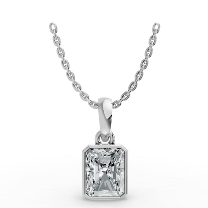 Bezel Set Solitaire Pendant
