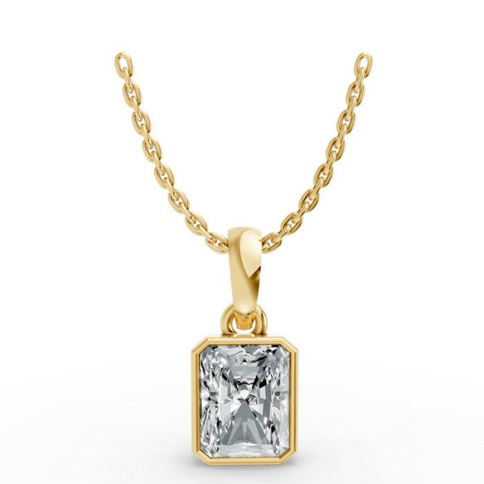 Bezel Set Solitaire Pendant