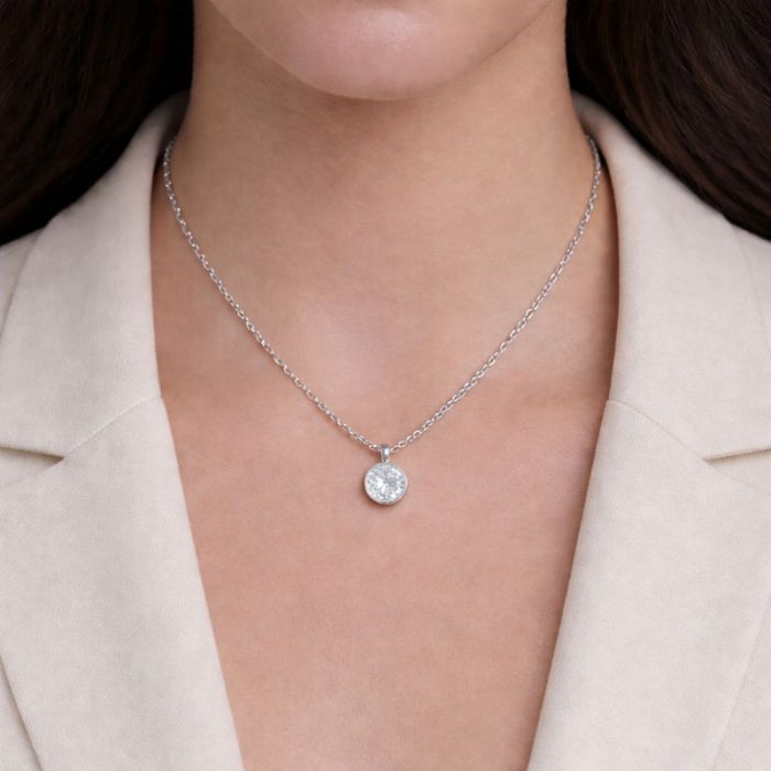 Bezel Set Solitaire Pendant