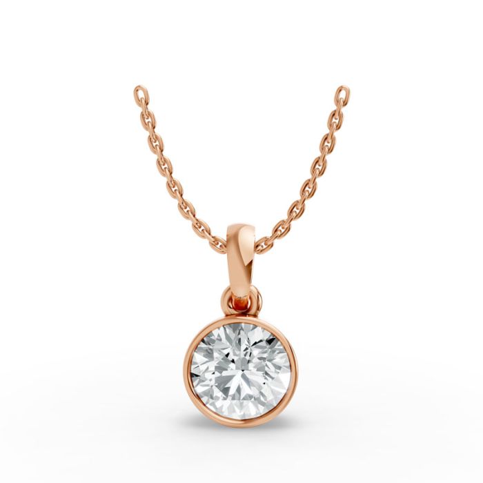 Bezel Set Solitaire Pendant