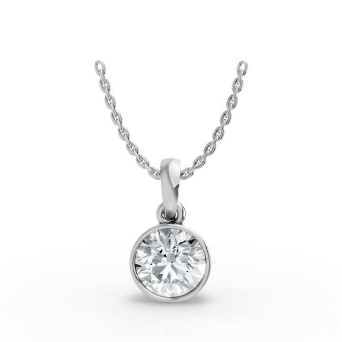 Bezel Set Solitaire Pendant