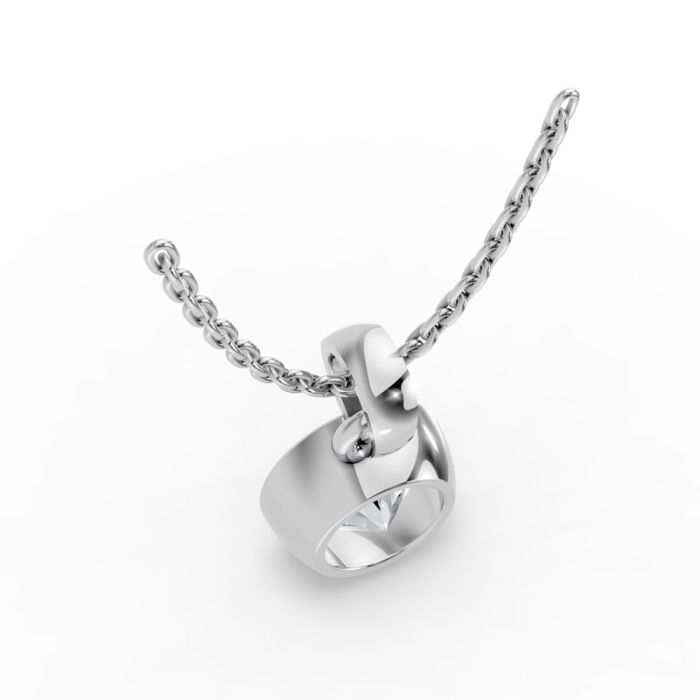 Bezel Set Solitaire Pendant