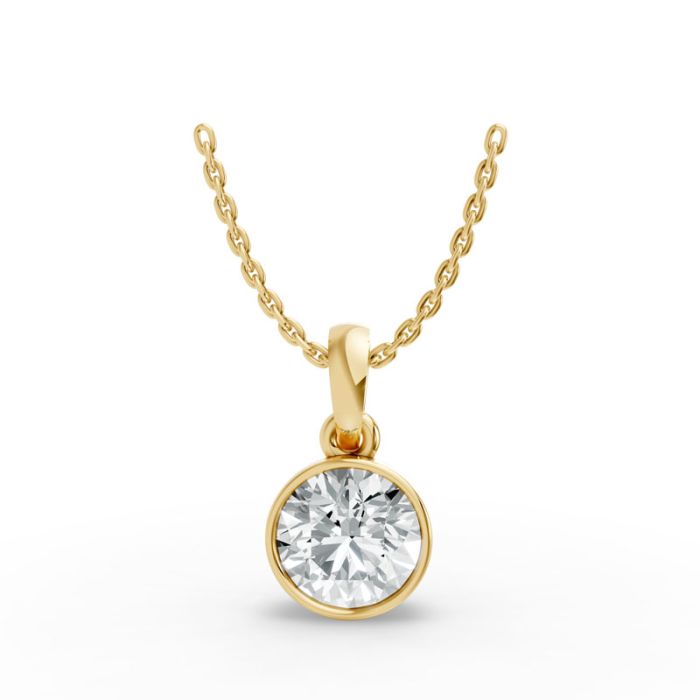 Bezel Set Solitaire Pendant