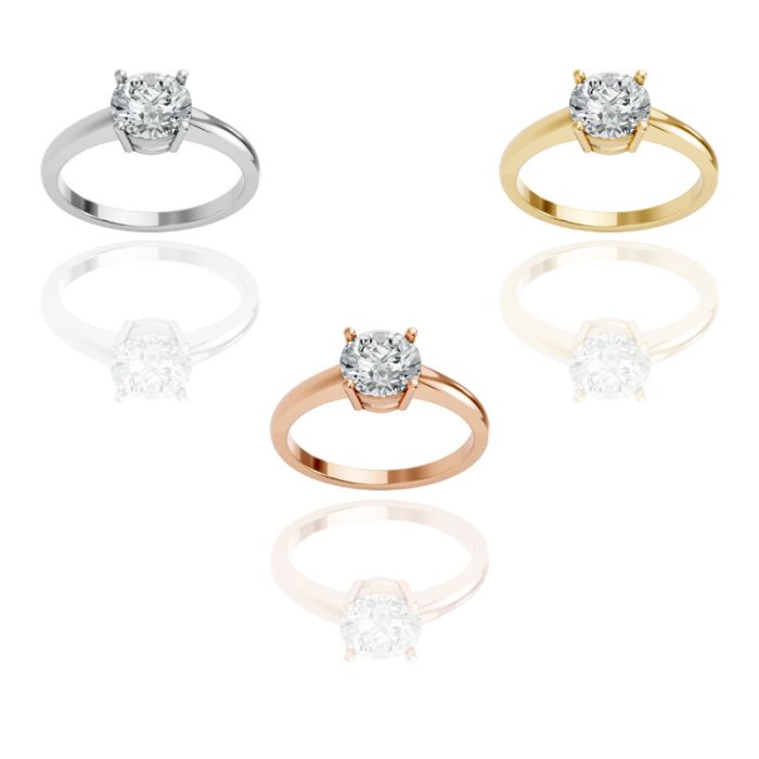 4 Prong Solitaire Ring