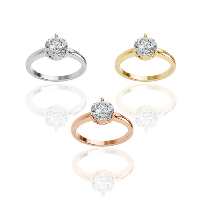 3 Prong Solitaire Ring