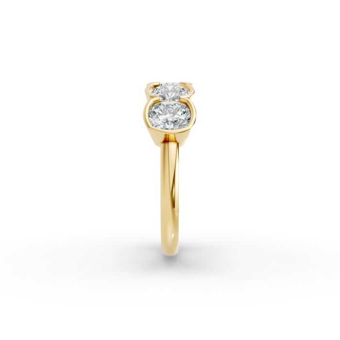 Cushion Shape Diamond Anniversary Band in Gold