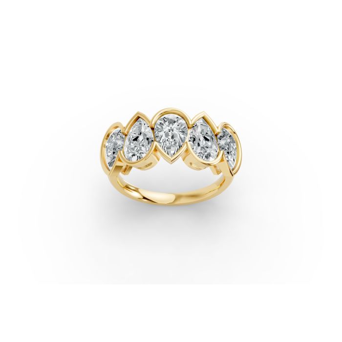 Pear Shape Diamond Anniversary Band in Gold
