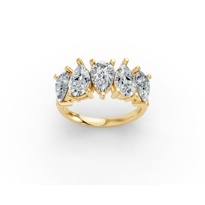 Pear Shape Diamond Anniversary Band in Gold