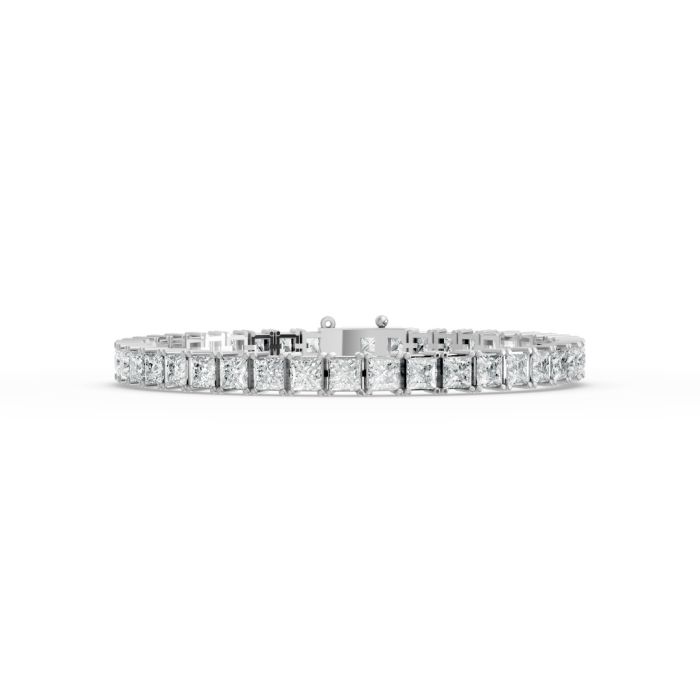 Princess Shape Diamond Bracelets in Gold