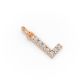 Round Shape Diamond Alphabet Collection in Gold