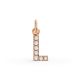 Round Shape Diamond Alphabet Collection in Gold