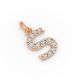 Round Shape Diamond Alphabet Collection in Gold