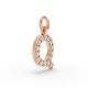 Round Shape Diamond Alphabet Collection in Gold
