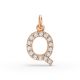 Round Shape Diamond Alphabet Collection in Gold