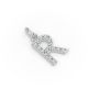 Round Shape Diamond Alphabet Collection in Gold