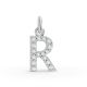 Round Shape Diamond Alphabet Collection in Gold
