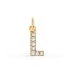 Round Shape Diamond Alphabet Collection in Gold