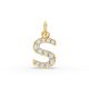 Round Shape Diamond Alphabet Collection in Gold