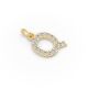 Round Shape Diamond Alphabet Collection in Gold