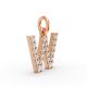 Round Shape Diamond Alphabet Collection in Gold
