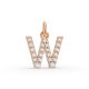 Round Shape Diamond Alphabet Collection in Gold