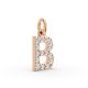 Round Shape Diamond Alphabet Collection in Gold