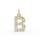 Round Shape Diamond Alphabet Collection in Gold