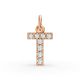 Round Shape Diamond Alphabet Collection in Gold