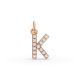 Round Shape Diamond Alphabet Collection in Gold