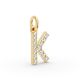 Round Shape Diamond Alphabet Collection in Gold