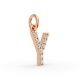 Round Shape Diamond Alphabet Collection in Gold