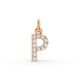 Round Shape Diamond Alphabet Collection in Gold