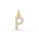 Round Shape Diamond Alphabet Collection in Gold