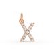Round Shape Diamond Alphabet Collection in Gold