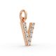 Round Shape Diamond Alphabet Collection in Gold