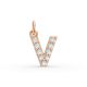 Round Shape Diamond Alphabet Collection in Gold