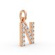 Round Shape Diamond Alphabet Collection in Gold